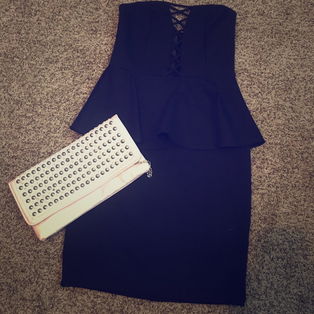 Sexy black cocktail dress